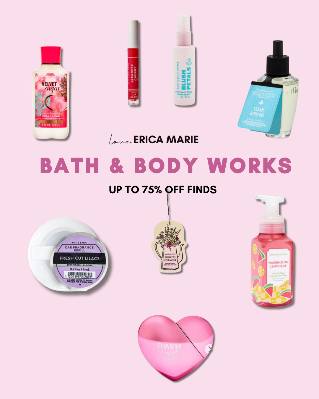 Shop the Bath & Body Works Semi-Annual Sale and save up to 75% on your favorite beauty and home essentials. Discover amazing deals starting at just $2 on body wash, fragrance mists, lotions, candles, hand soaps, and car fragrance refills. Stock up on bestselling self-care products and home fragrances while enjoying incredible savings. Don’t miss these limited-time Bath & Body Works finds for beauty lovers and gift-giving essentials. 

 #LTKgrwm #LTKselfcare #LTKSaleAlert