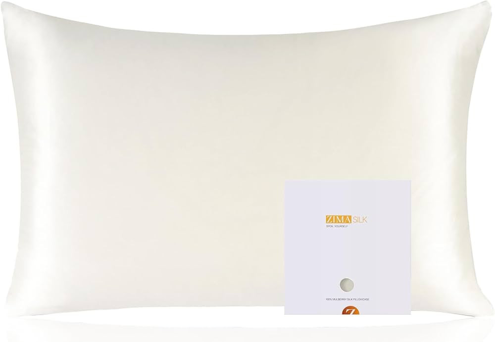 ZIMASILK 100% Pure Mulberry Silk Pillowcase for Hair and Skin Health,Soft and Smooth,Both Sides P... | Amazon (US)