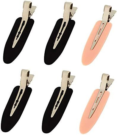 6 Pieces No Bend Hair Clips, No Crease Hair Clip for Hairstyling, Makeup Clips for Women and Girl... | Amazon (US)