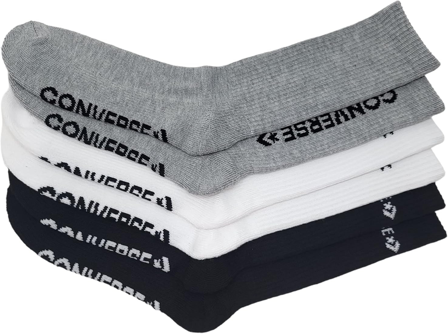Converse Women's Half Cushion Crew Socks 3-Pack Size 6-10 | Amazon (US)