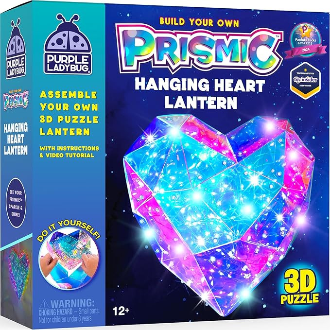 Prismic Heart-Shaped DIY Lantern Craft Kit - Valentines Day Gifts for Kids Teen Girls, & Fun Brit... | Amazon (US)