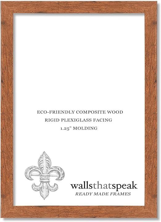 wallsthatspeak 19x27 Light Walnut Rustic Pine Picture Frame for Puzzles Posters Photos or Artwork | Amazon (US)