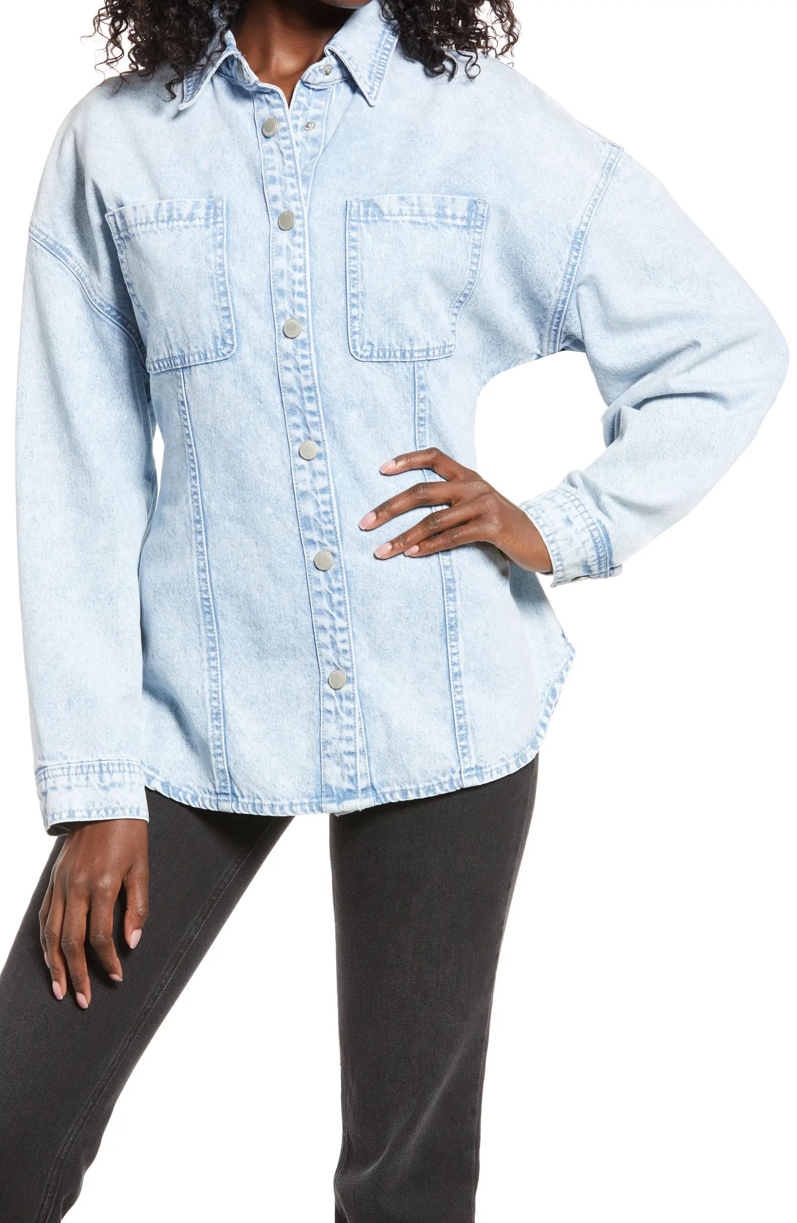 Cinched Back Denim Shirt | Nordstrom