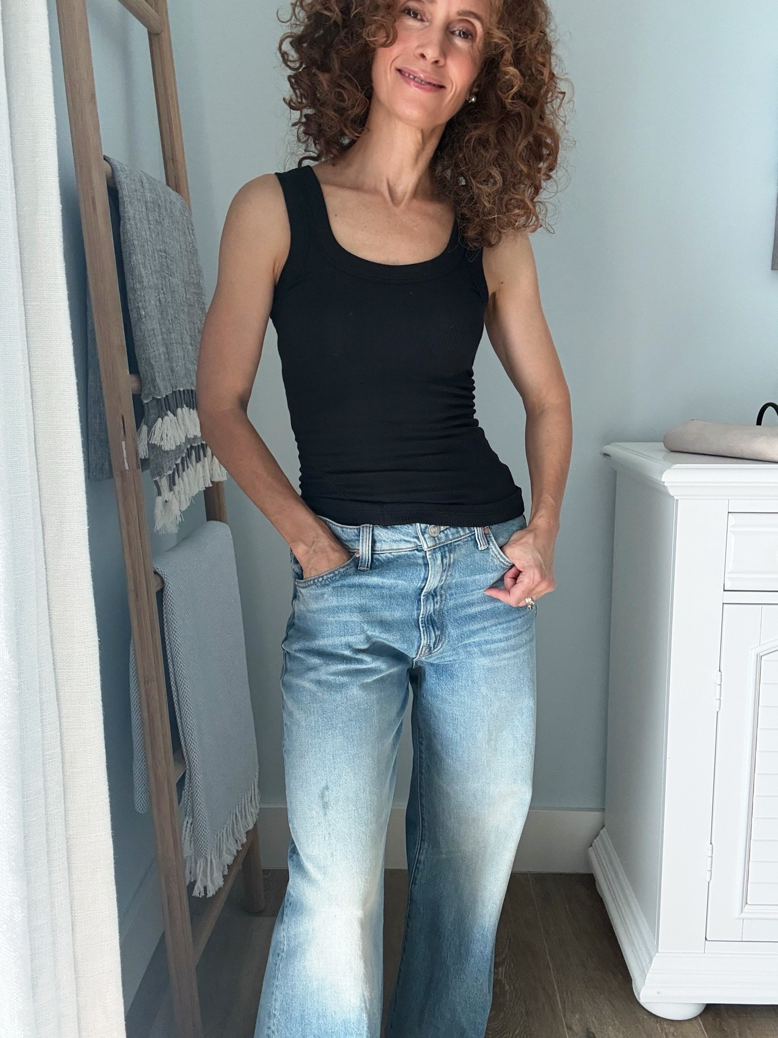 Summer uniform. Light jeans and a black tank top
#europeaninnewyork

#LTKSeasonal #LTKSaleAlert