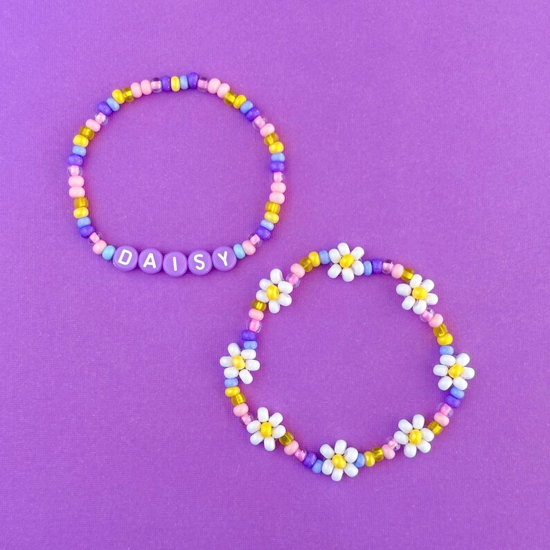 Daisy Duck Bracelets, Stacking Stretch Beaded Bracelets, Daisy Bracelets - Etsy | Etsy (US)