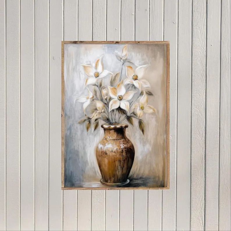 Dogwood Flowers Canvas Printed Sign - Etsy | Etsy (US)