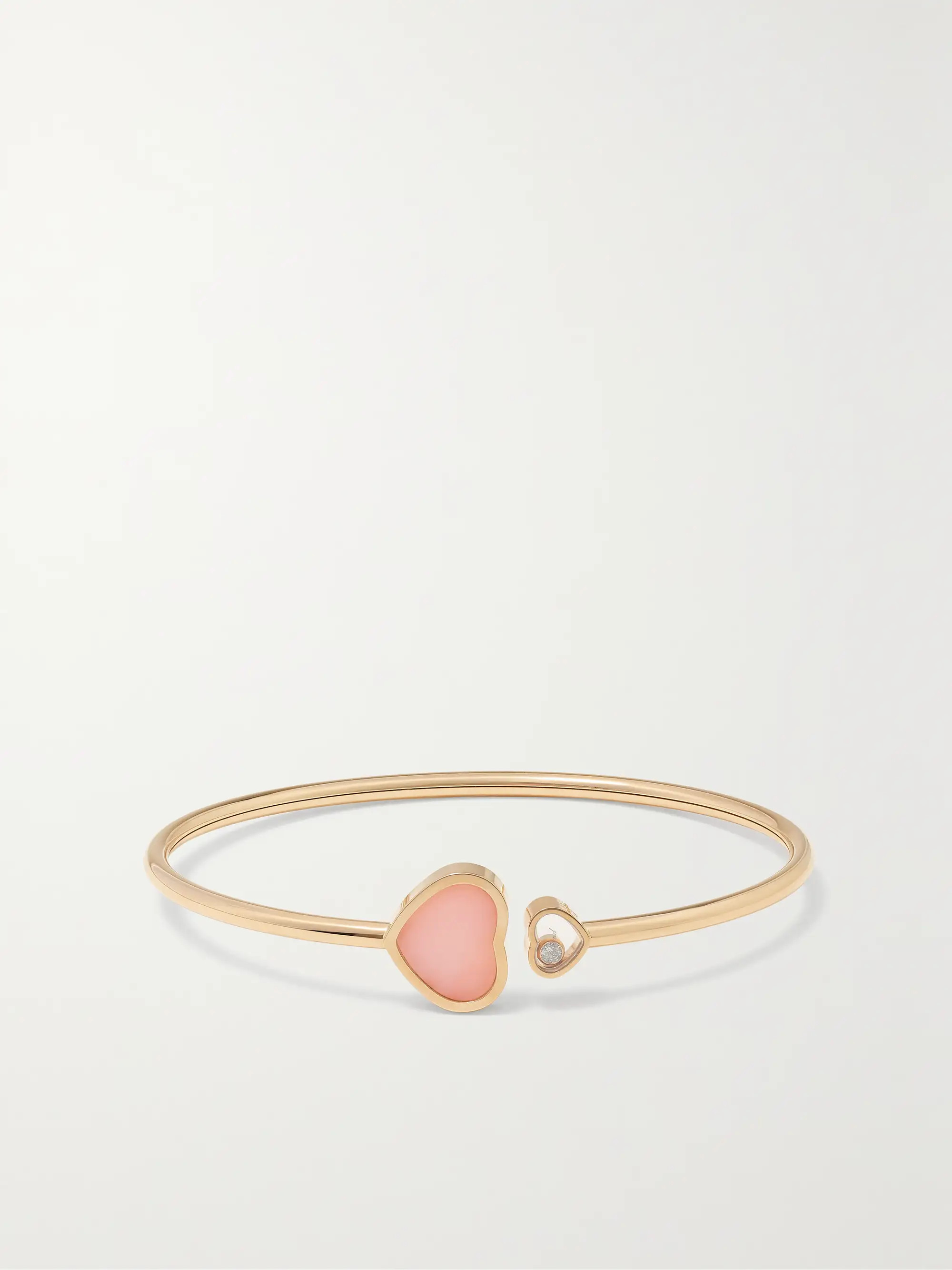 Happy Hearts 18-karat rose gold, opal and diamond cuff | NET-A-PORTER (US)