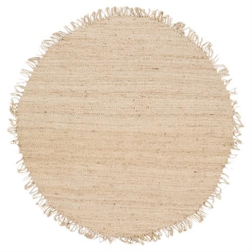 Selina Coastal Beach Natural Jute Woven Rug - 8' Round | Kathy Kuo Home