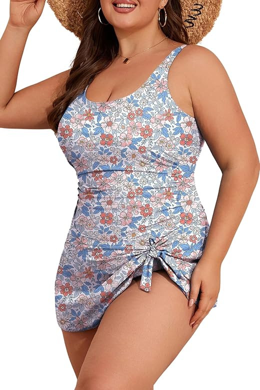 Eomenie Plus Size Swimdress for Women One Piece Swimsuit Tummy Control Swim Dresses Skirt Bathing... | Amazon (US)