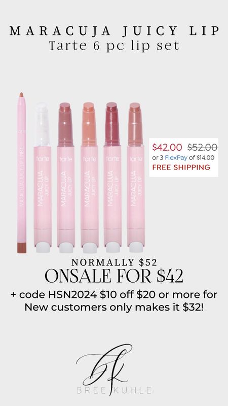 AMAZING LIP DEAL! today with hsn & tarte cosmetics! 6 piece lip balm + code: HSN2024 takes additional $10 off making it only $32 !!!! Makeup | spring makeup | lip balm | chapstick | best lip | lip liner 

#LTKbeauty #LTKfindsunder50 #LTKsalealert