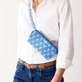 Block Print Dog Walking Crossbody Bag | Mark and Graham