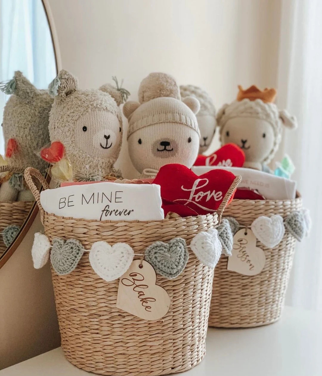 Valentines Day Tags Heart Tags Gift Tags Basket Tags Wooden Name Tags Valentine's Day Basket Tag ... | Etsy (US)