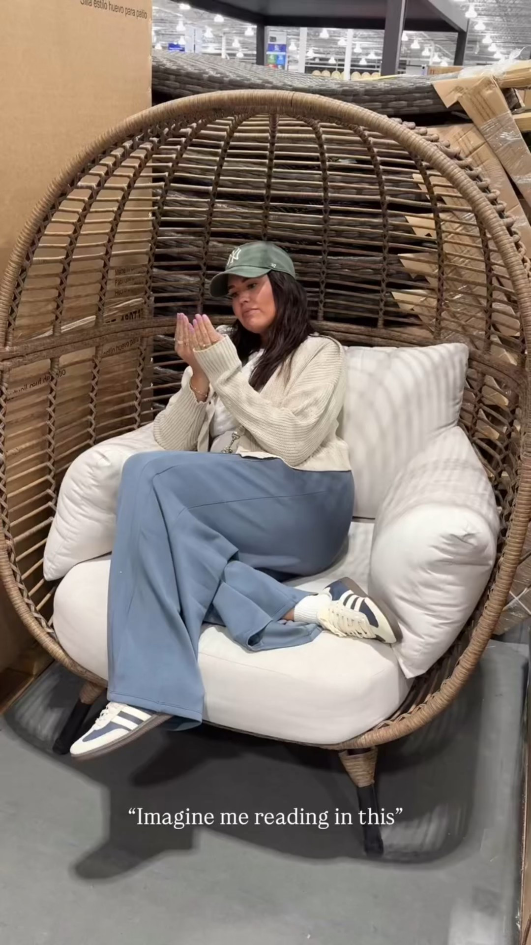 “Imagine me reading in this”