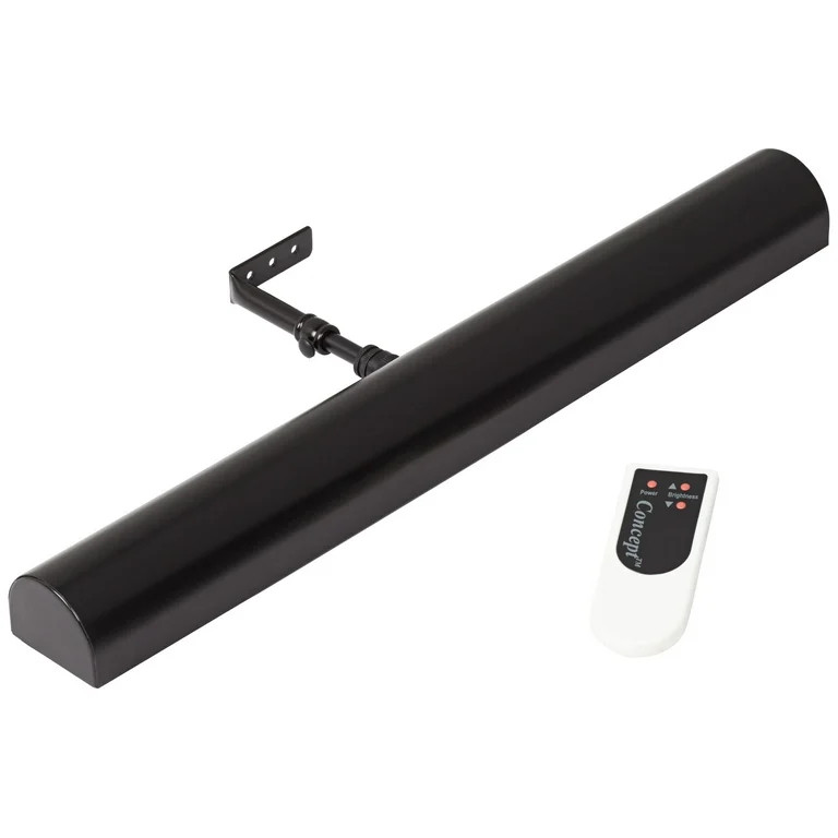 Concept Lighting Concept Matte Black 18" Battery Powered LED Picture Light with Remote | Walmart (US)