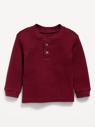 Long-Sleeve Thermal-Knit Henley T-Shirt for Baby | Old Navy (US)