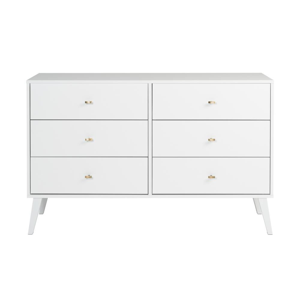 Prepac 6-Drawer Milo Mid Century Modern Dresser WDBR-1406-1 - The Home Depot | The Home Depot