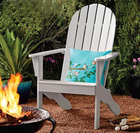 Mainstays Wood Outdoor Adirondack Chair, White Color - Walmart.com | Walmart (US)