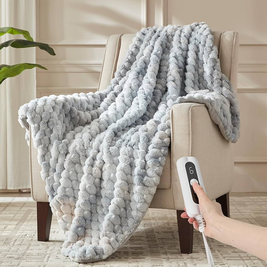 Heated Throw Blanket - Fast Heating 3D Jacquard Electric Heated Blanket, Cozy Heating Blanket wit... | Amazon (US)