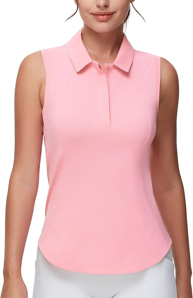 THE GYM PEOPLE Women's Sleeveless Tennis Polo Shirts Collared Slim Fit Breathable Workout Golf Ta... | Amazon (US)