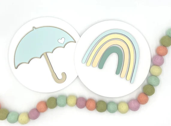 Blue Rainbow Sign | Blue Umbrella Sign | Wooden Sign | Easter Sign | Spring Sign | Blue  Spring S... | Etsy (US)