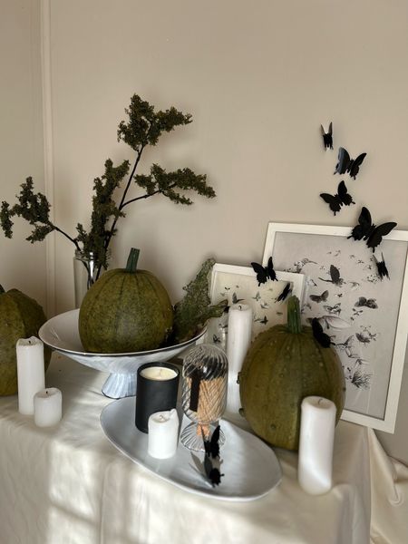 Pumpkins, candles, moss, black butterflies… Halloween to me! 

#LTKHalloween #LTKhome #LTKSeasonal