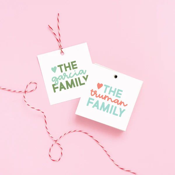 Script Family Gift Tags | Joy Creative Shop