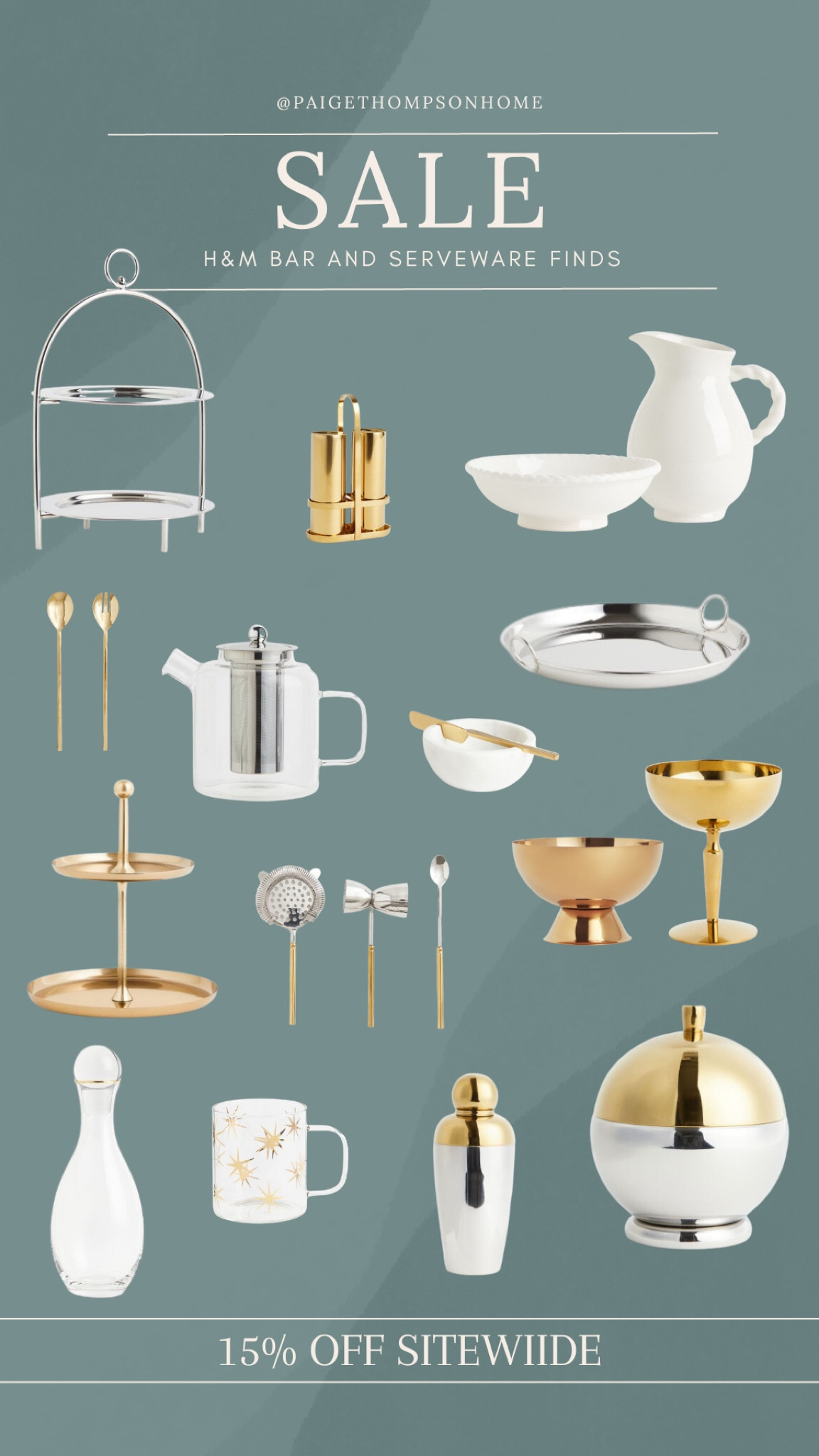 SALE// Through TODAY only! H&M is offering 15% Off site wide. Check out these beautiful bar and serveware finds for all those holidays gathering coming up. 

#LTKHolidaySale #LTKhome #LTKsalealert