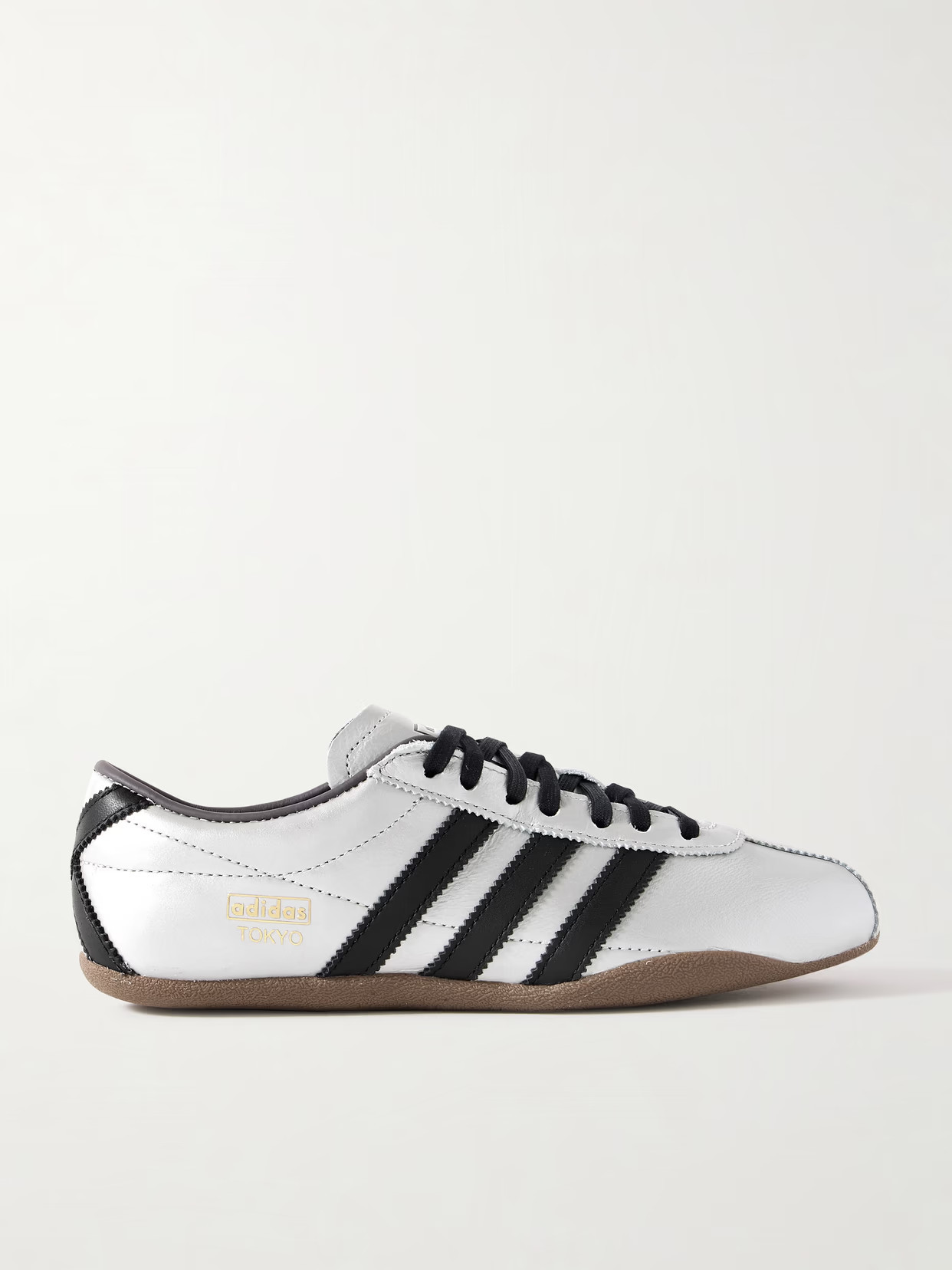 adidas Originals - Tokyo Metallic Leather Sneakers - Silver | NET-A-PORTER (US)