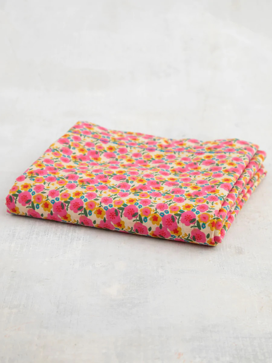 Mixed Print Soft Cotton Flat Sheet - Ditsy Floral | Natural Life