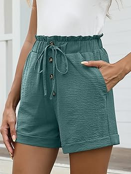 ANRABESS Womens Shorts Casual Summer High Waisted Elastic Drawstring Comfy Lounge Wide Leg Short ... | Amazon (US)