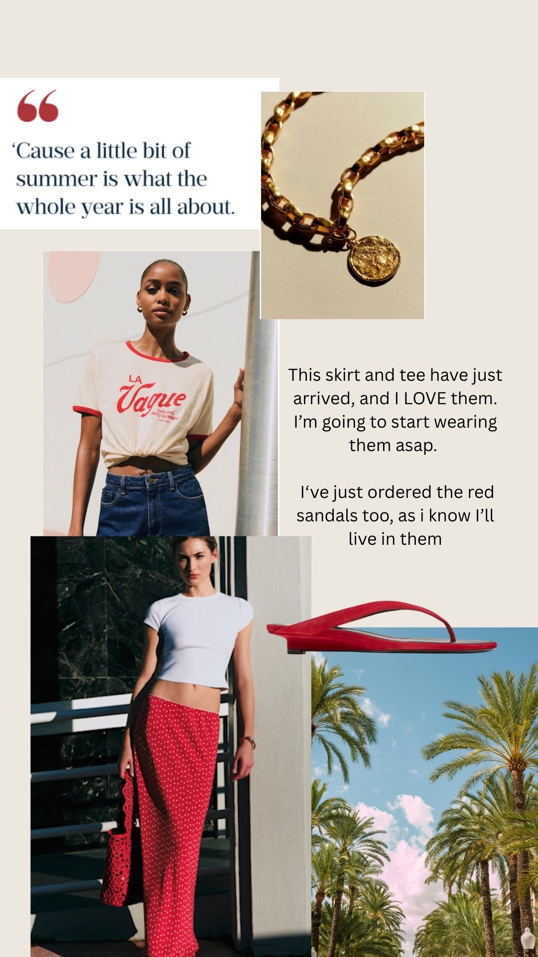 This skirt and tee has just arrived and I LOVE it! I’ve just ordered the red sandals bc I know I’ll live in them. 

#LTKspring #LTKuk #LTKpetite