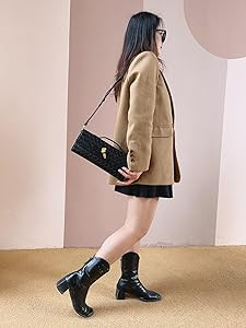 Women's for Woven Evening Bags Vegan Leather Clutch Handbags, Trendy Crossbody Bag Clutch Purses | Amazon (US)