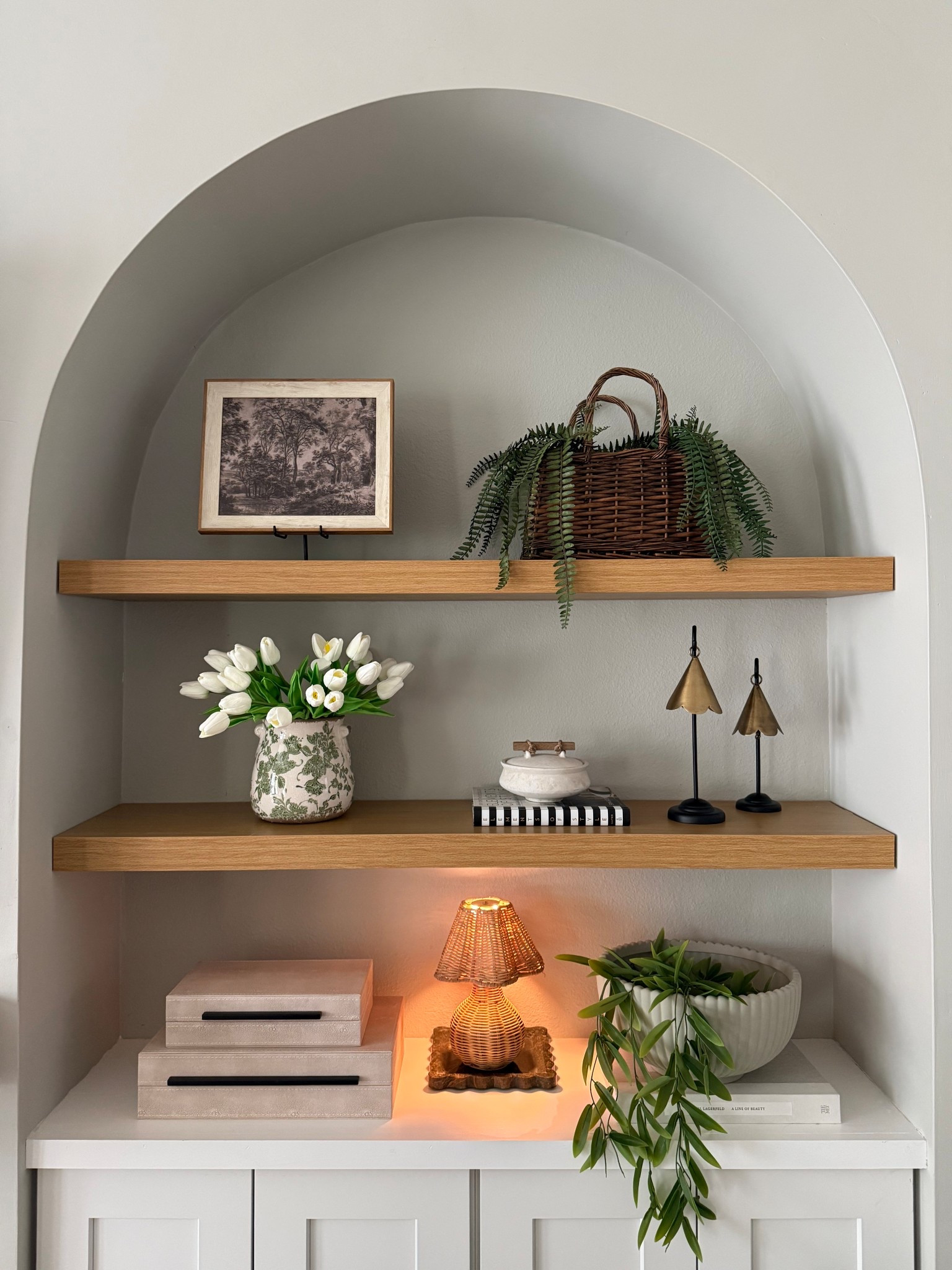 Linked what I could! A few of my shelf decor favorites.. loving this new battery operated lamp 🥰  

Shelf decor, spring decor, Walmart home finds, Amazon home finds 

#LTKHome #LTKSeasonal