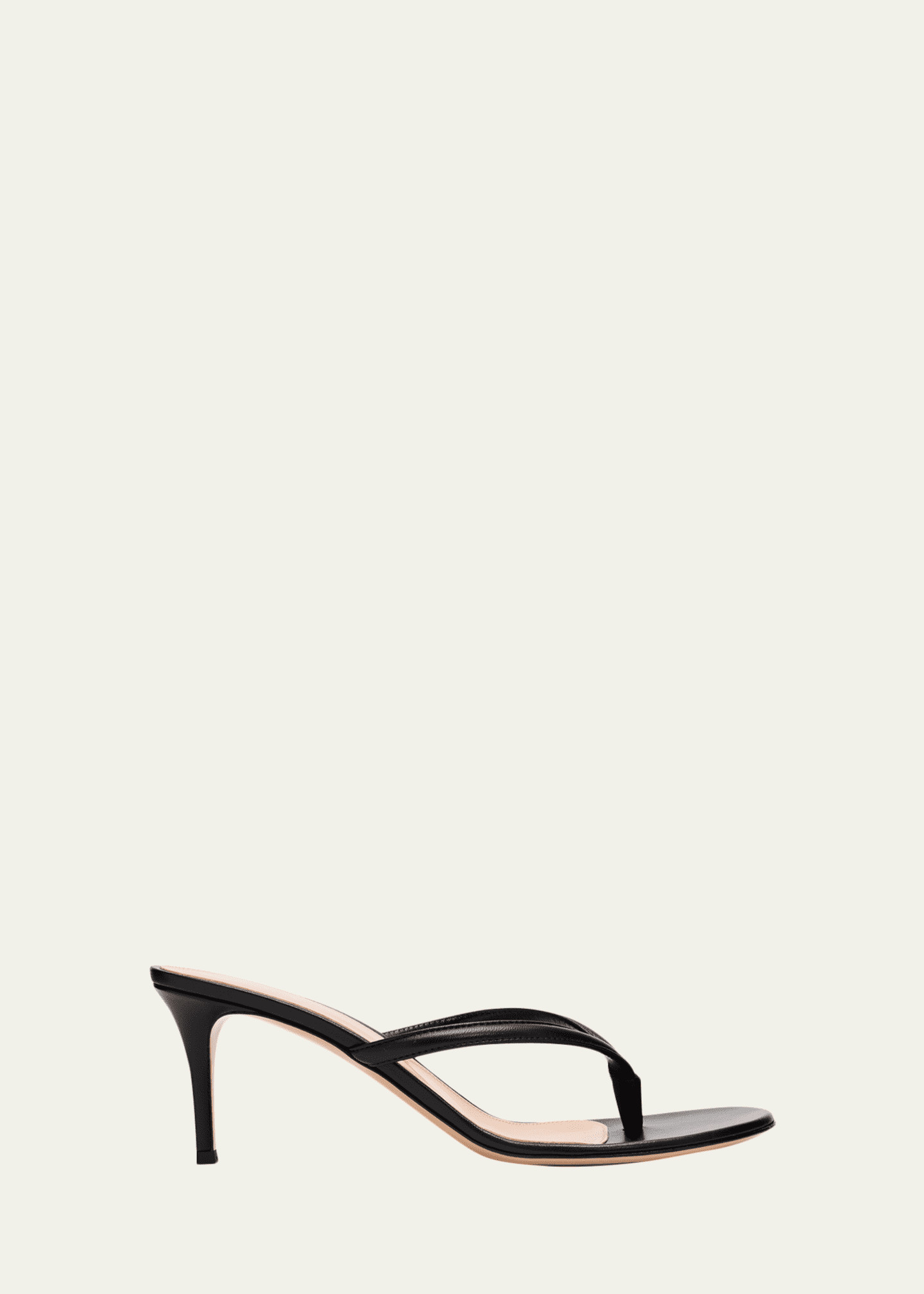 Gianvito Rossi 70mm Nappa Leather Thong Sandals | Bergdorf Goodman