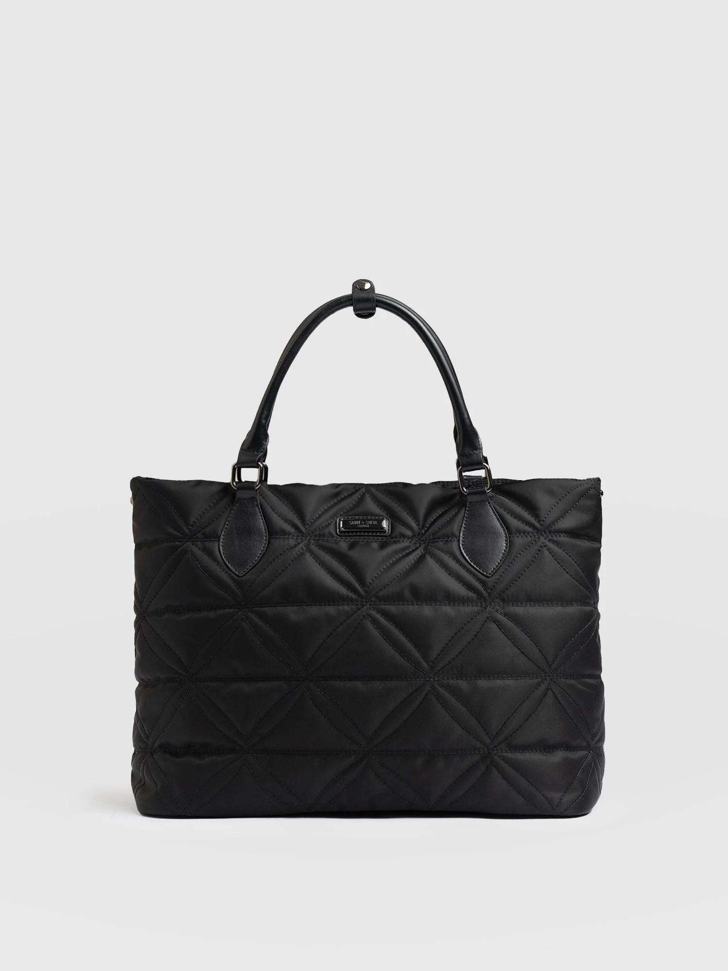 Quilted Selene Shopper Bag - Cream | Saint + Sofia