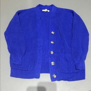 LOFT Blue Button Up Sweater Cardigan | Poshmark