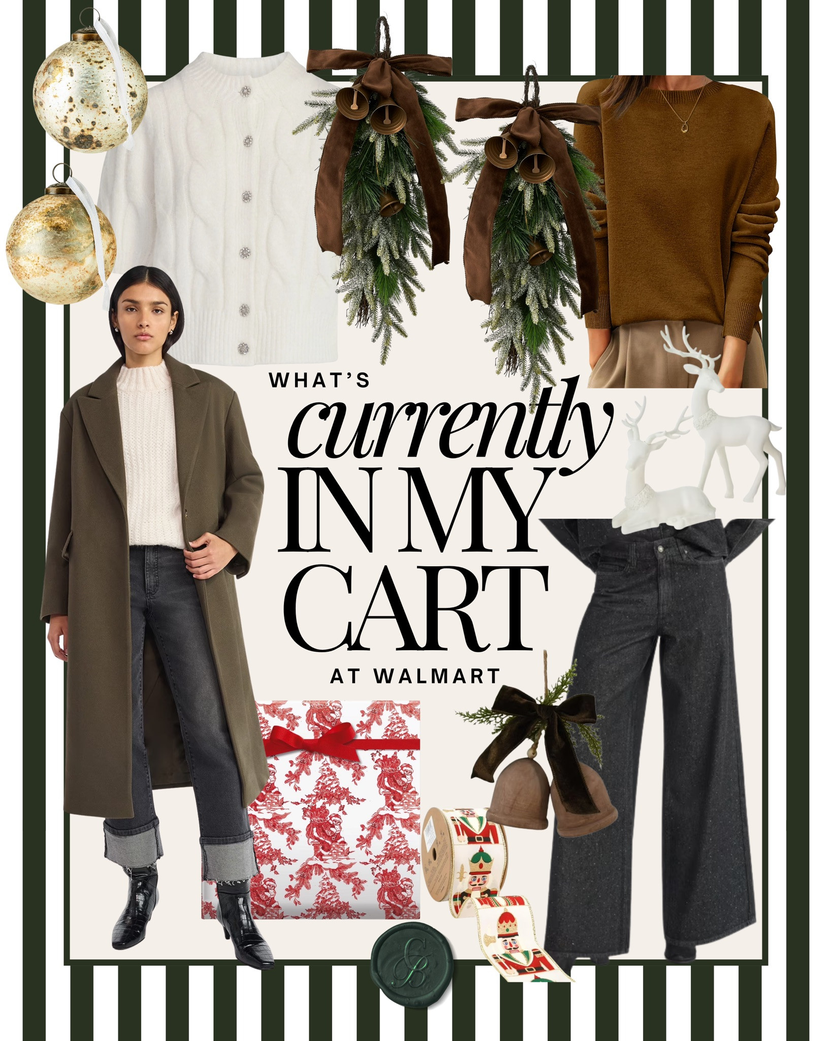 ✨ Cozy cart finds for the season.
A mix of chic layers, pretty neutrals, and a few festive touches I couldn’t resist — think cozy sweaters, elevated denim, and simple holiday decor that feels warm and timeless. Loving how easy Walmart makes it to refresh both wardrobe and home right now.
Linked in my LTK 🤍

#WalmartFinds #WalmartHome #WalmartFashion #WalmartStyle #LTKHome #LTKHoliday #LTKStyle #HolidayFavorites #HomeFavorites #LTKGiftGuide #HolidayDecor #LTKFinds 

 #LTKSeasonal #LTKHome #LTKStyleTip
