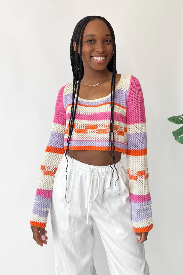 Teenage Dream Long Sleeve in Lavender/Pink | Grey Bandit