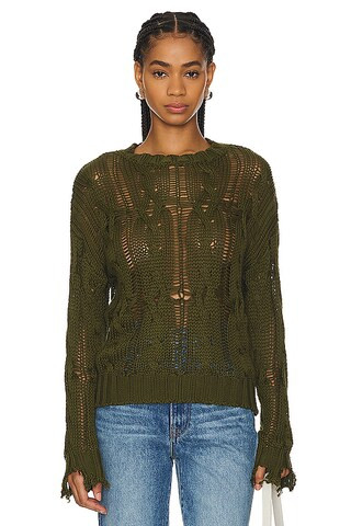 SABLYN itzy Crewneck Sweater in Olive from Revolve.com | Revolve Clothing (Global)