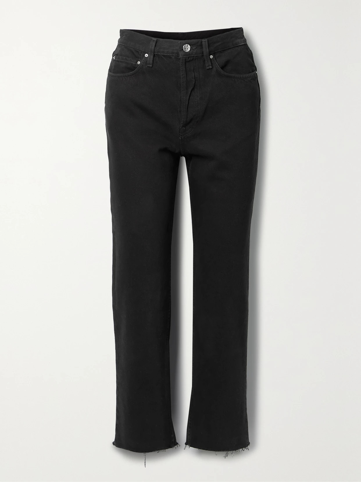 TOTEME - Classic Cut High-rise Straight-leg Organic Jeans - Black | NET-A-PORTER (US)