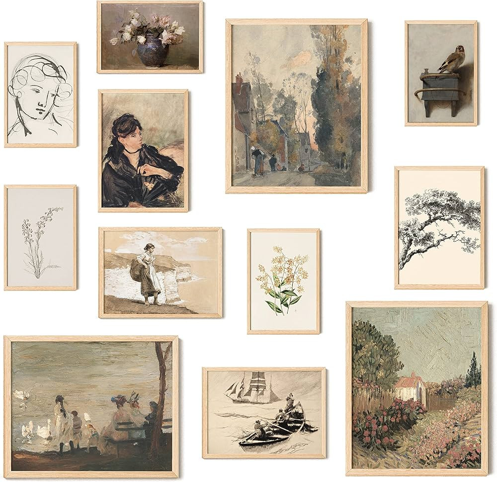 97 Decor Vintage Posters for Room Aesthetic - Vintage Wall Art Decor, French Country Decor, Cotta... | Amazon (US)