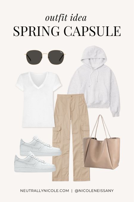 Spring capsule wardrobe outfit idea

// spring outfit, spring outfits, capsule wardrobe spring, spring fashion trends 2024, spring trends 2024, casual outfit, brunch outfit, casual date night outfit, school outfit, travel outfit, office casual outfit, t-shirt, basic tee, white tee, hoodie, sweatshirt, spring cargo pants, spring pants, Air Force 1 sneakers, white sneakers, spring sneakers, spring shoe trends, tote bag, round sunglasses, Abercrombie, Dolce Vita, Quay, Revolve, Amazon fashion, Lulus, neutral outfit, neutral fashion, neutral style, Nicole Neissany, Neutrally Nicole, neutrallynicole.com (3.8)

#LTKstyletip #LTKparties #LTKitbag #LTKtravel #LTKfindsunder50 #LTKsalealert #LTKshoecrush #LTKSpringSale #LTKSeasonal #LTKfindsunder100