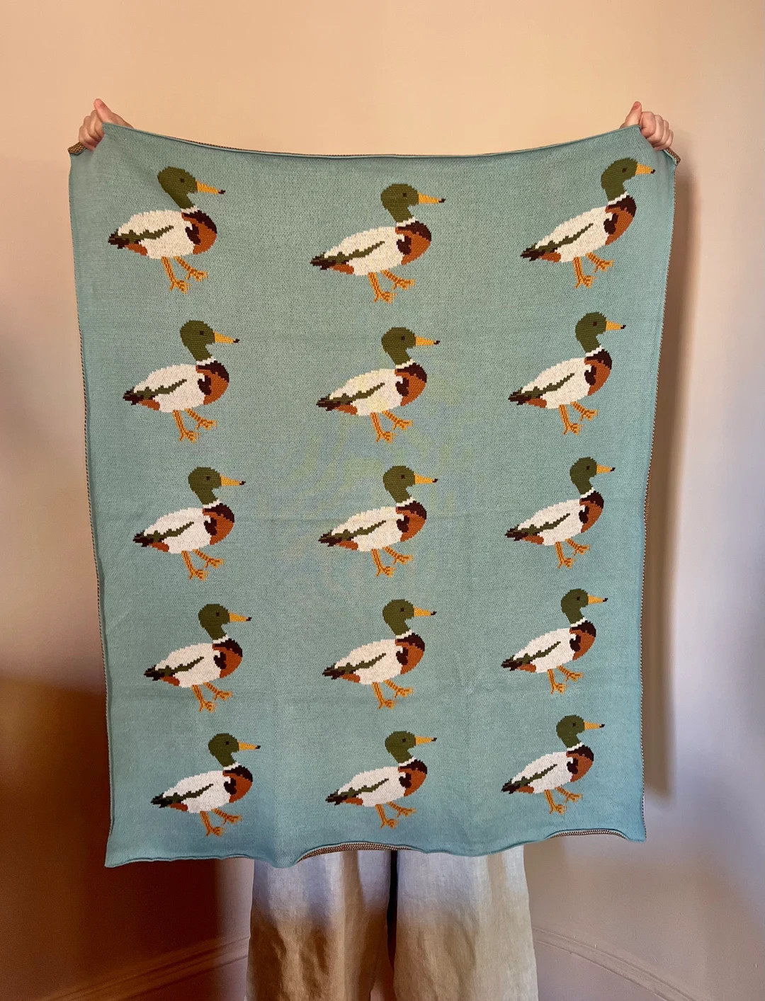 Mallard Duck Knit Heirloom Baby Blanket, Lake, River, Fishing, Neutral, Quality, Kids, Boy, Nurse... | Etsy (US)