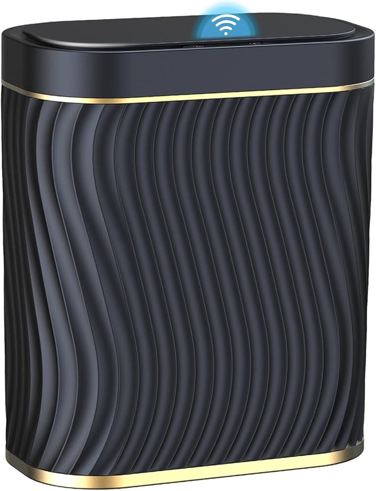 Bathroom Small Trash Can with Automatic Touchless Lid, 2.6 Gallon Smart Garbage Can Narrow Waterp... | Amazon (US)