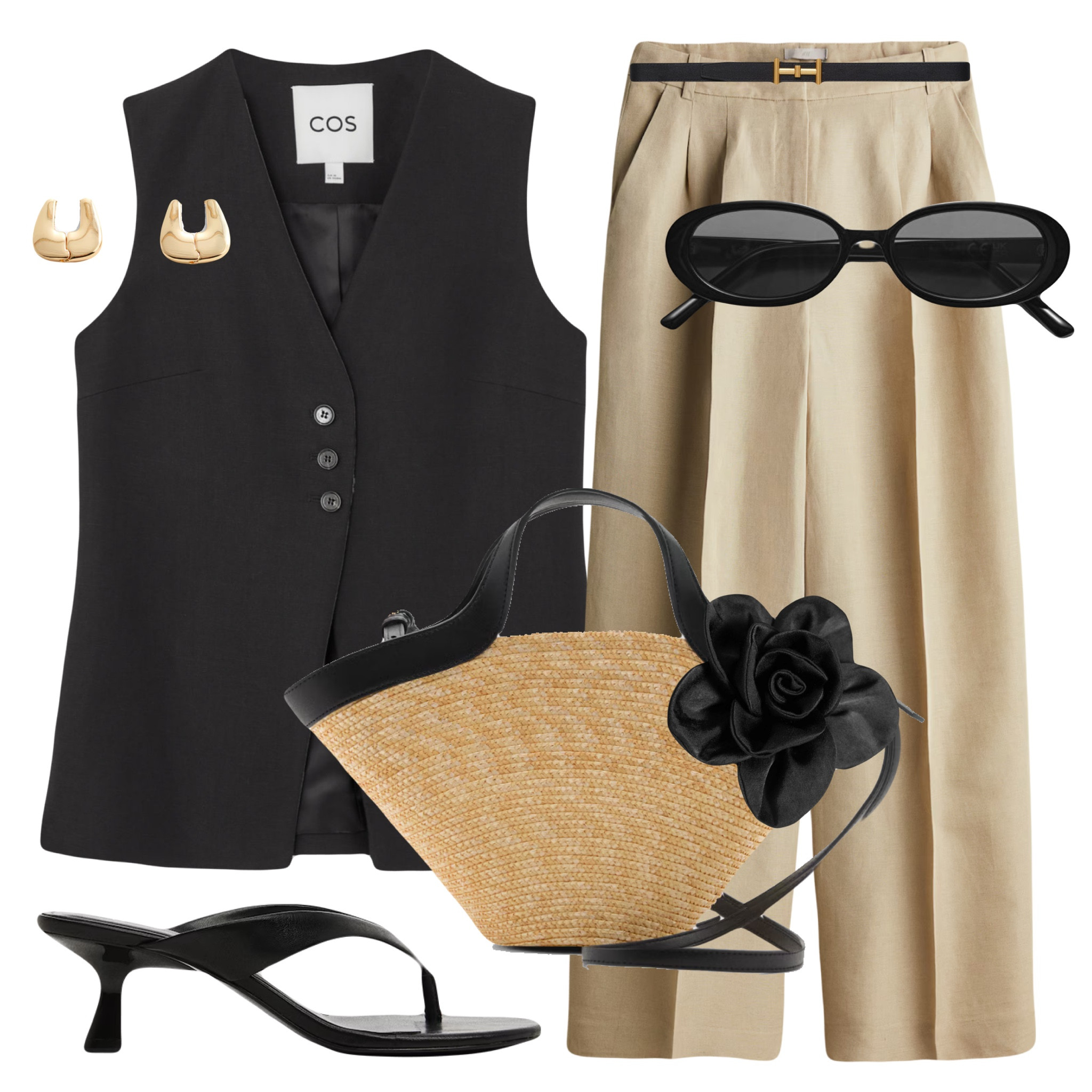 Perfect linen look for summer 🖤 

Tags:  longline waistcoat from, wide linen trousers, heeled sandals, slim oval-frame sunglasses, flower brooch, basket bag, raffia bag, easy styling, simple everyday look, chic & basic outfit, verano, effortless, Parisian look, casual outfit, capsule wardrobe, summer style, summer fashion, summer look, summer outfit, brunch style, high street, linen essentials. 


#LTKstyletip #LTKsummer #LTKworkwear