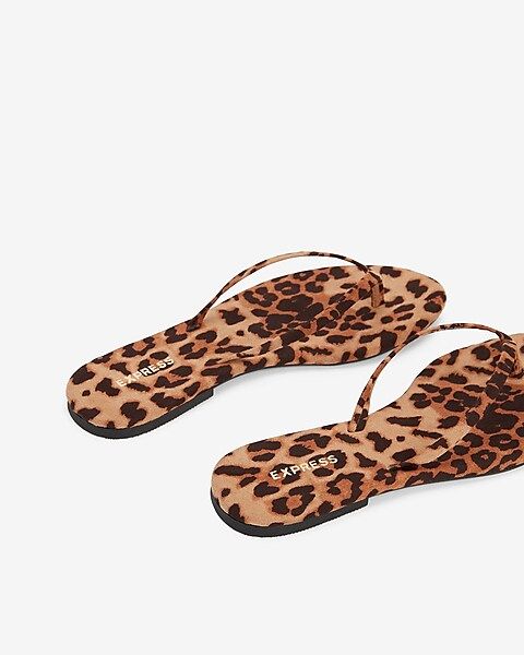 leopard printed flip flops | Express