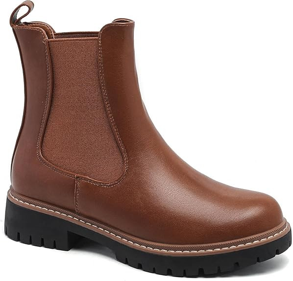 Women’s Chelsea Boots with Lug Sole Ankle Booties | Amazon (US)