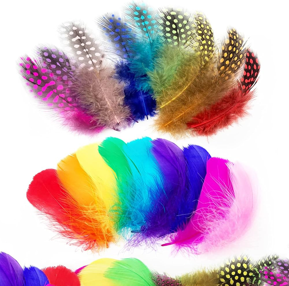 Audamp Craft Feathers 300pcs Colorful Feathers for Craft DIY Wedding Home Party Decorations | Amazon (US)