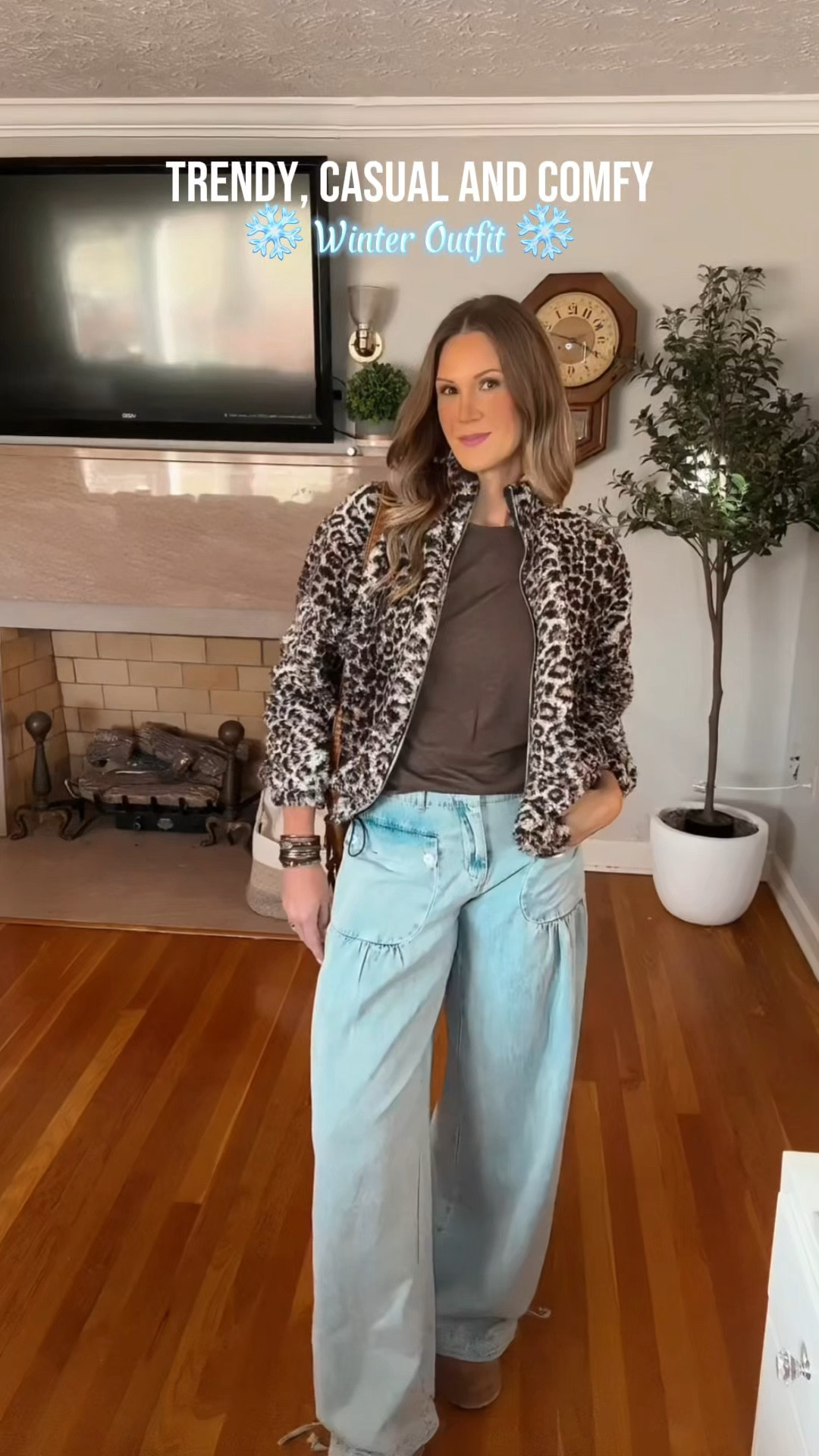 Trendy and comfy winter fashion  ♥️ Happiness can be found in a good Sherpa and a pair of boho pants! 

#LTKFindsUnder100 #LTKOver40 #LTKStyleTip