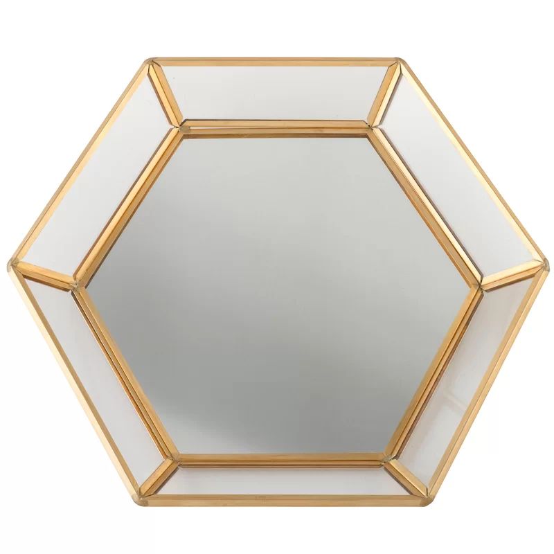 Geometric Mirrored Wedding Guestbook Alternative Vanity Tray | Wayfair North America